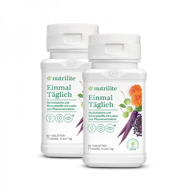 Set mit 2 x Einmal Täglich Großpackung NUTRILITE™ - 2 x 90 Tabletten - Amway